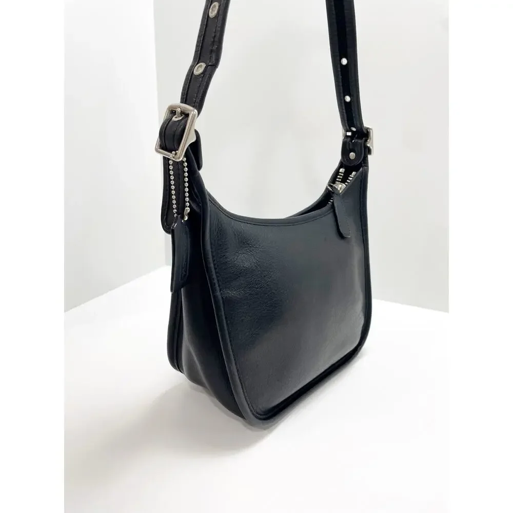 Coach #9950 Janice's Legacy Bag Black Silver Leather Crossbody Bag Vintage